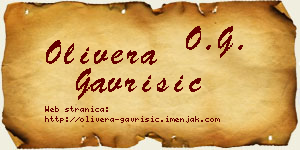 Olivera Gavrišić vizit kartica